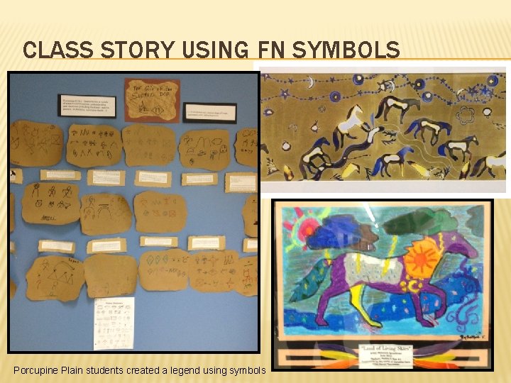 CLASS STORY USING FN SYMBOLS Porcupine Plain students created a legend using symbols 