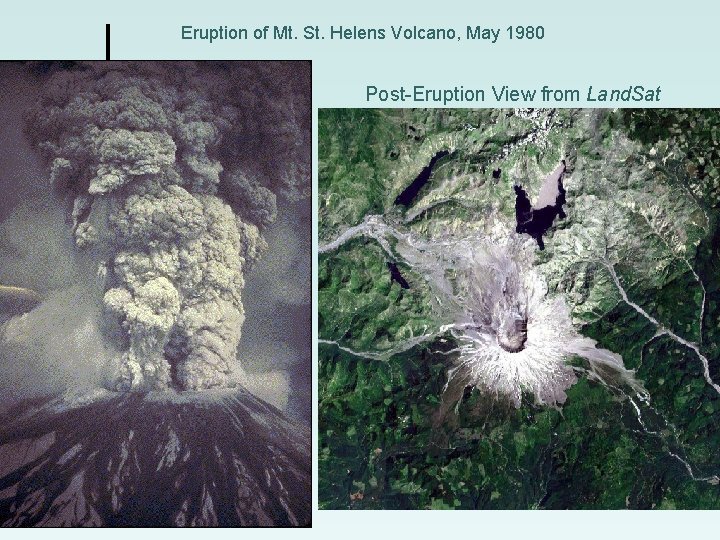 Eruption of Mt. St. Helens Volcano, May 1980 Post-Eruption View from Land. Sat 