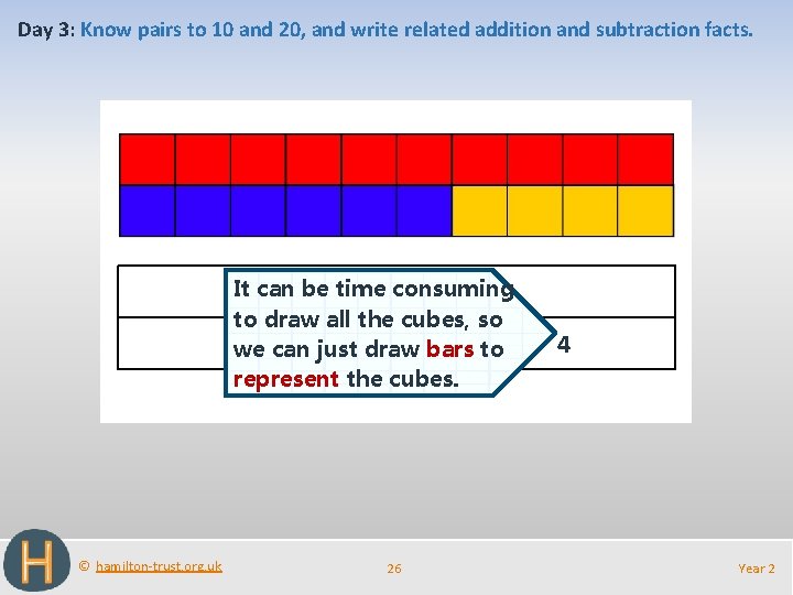 Day 3: Know pairs to 10 and 20, and write related addition and subtraction