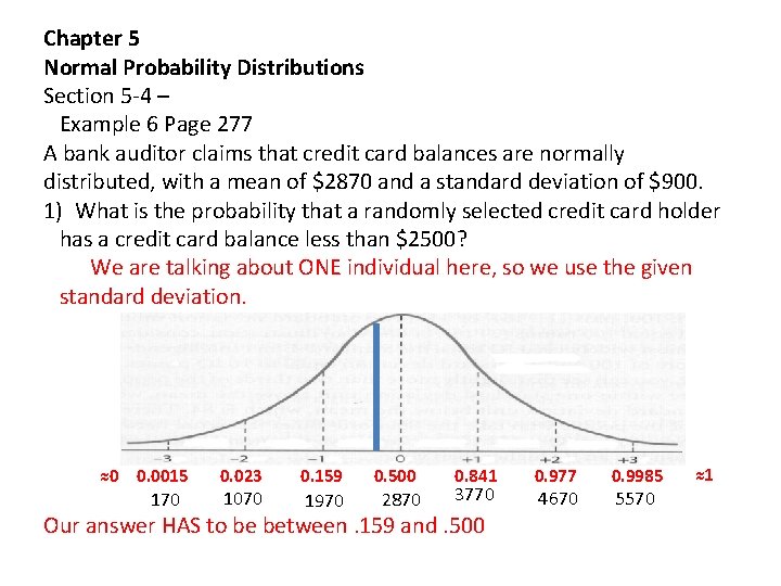 Chapter 5 Normal Probability Distributions Section 5 -4 – Example 6 Page 277 A