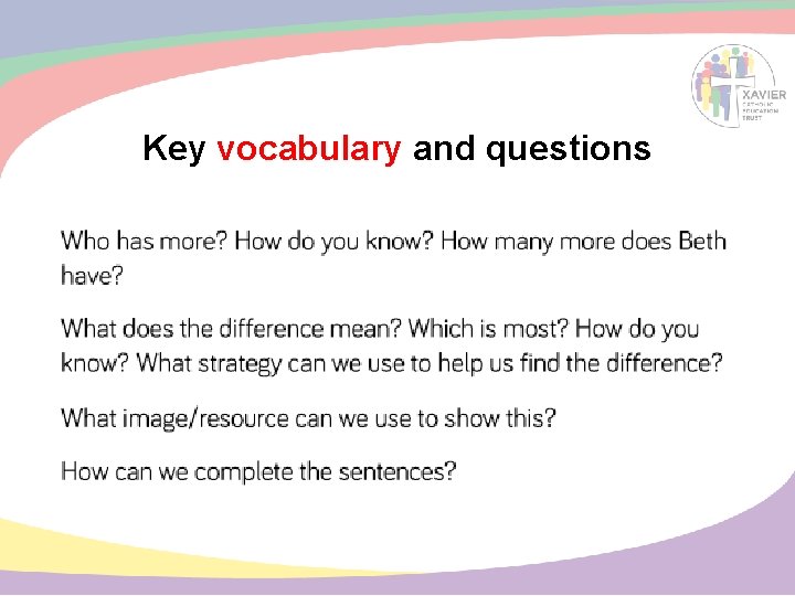 Key vocabulary and questions 