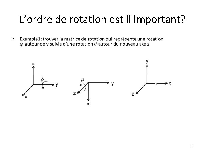 L’ordre de rotation est il important? • 19 