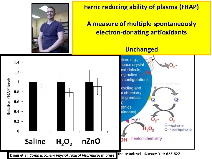 Ferric reducing ability of plasma (FRAP) Nanoparticle toxicity A measure of multiple spontaneously electron-donating