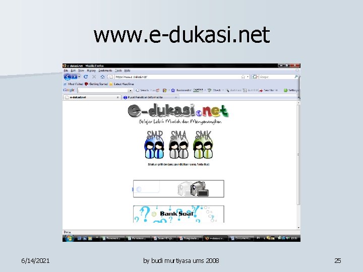 www. e-dukasi. net 6/14/2021 by budi murtiyasa ums 2008 25 
