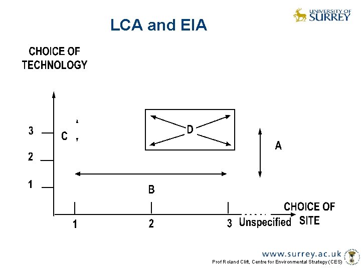 LCA and EIA Prof Roland Clift, Centre for Environmental Strategy (CES) 