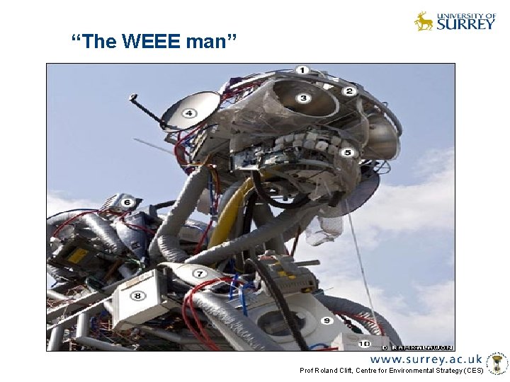 “The WEEE man” Prof Roland Clift, Centre for Environmental Strategy (CES) 