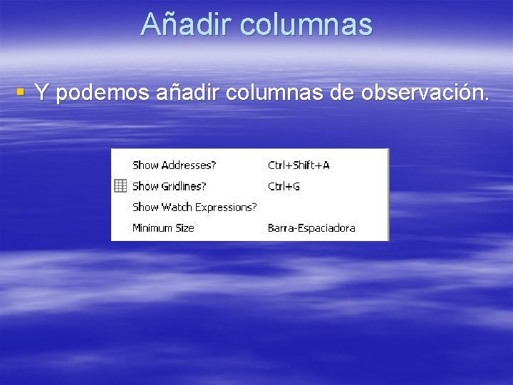 Añadir columnas § Y podemos añadir columnas de observación. 