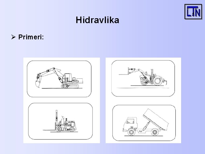 Hidravlika Ø Primeri: 