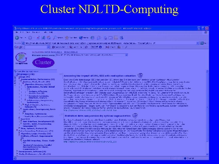 Cluster NDLTD-Computing 