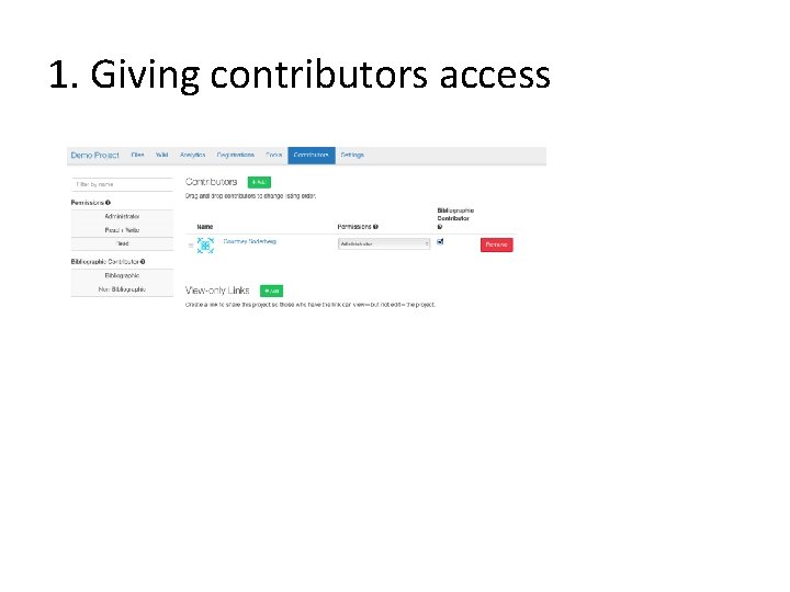 1. Giving contributors access 