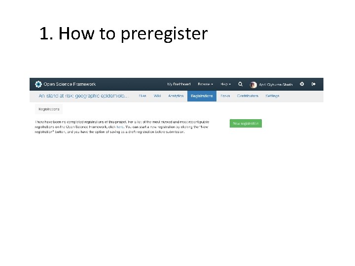 1. How to preregister 