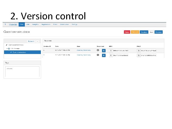 2. Version control 