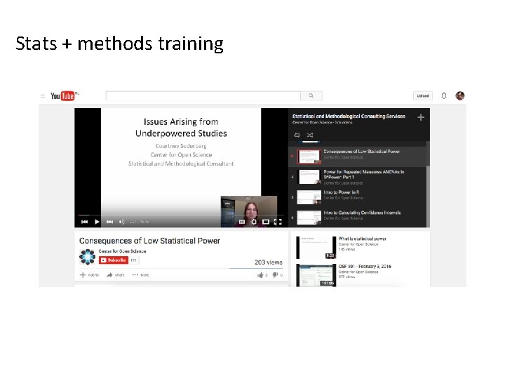 Stats + methods training 