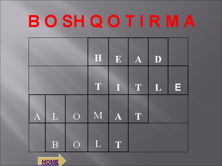 B O SH Q O T I R M A A H E A