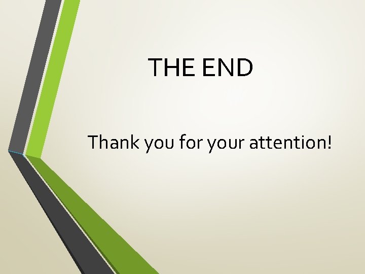 THE END Thank you for your attention! 