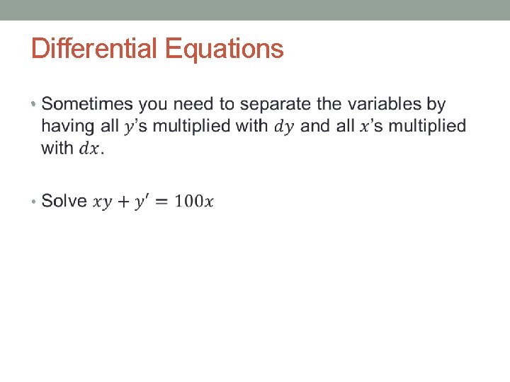 Differential Equations • 