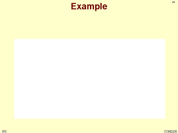 Example NU 43 COM 3230 