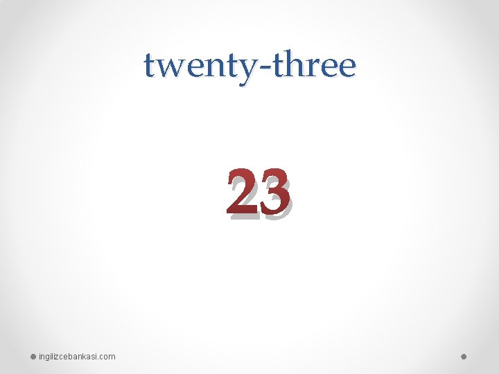 twenty-three 23 ingilizcebankasi. com 