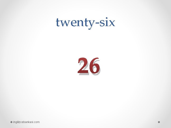 twenty-six 26 ingilizcebankasi. com 