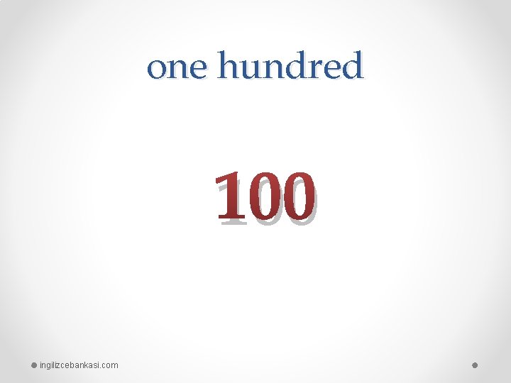 one hundred 100 ingilizcebankasi. com 