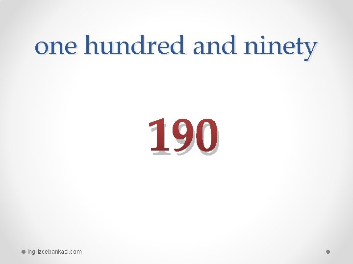 one hundred and ninety 190 ingilizcebankasi. com 