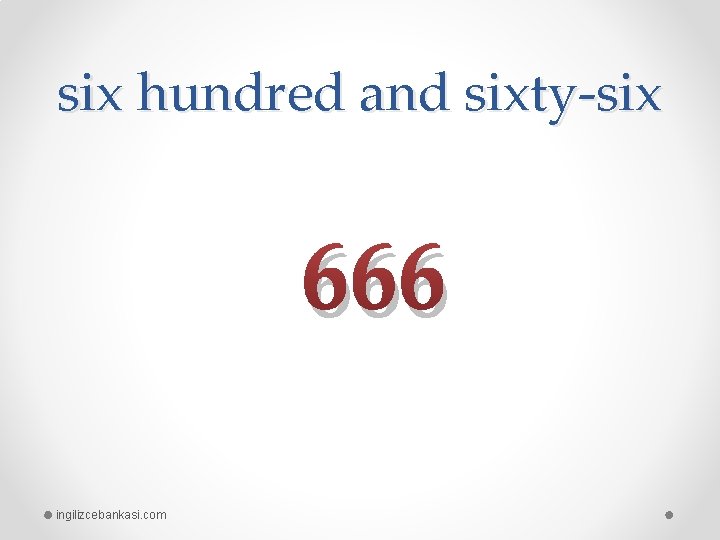 six hundred and sixty-six 666 ingilizcebankasi. com 