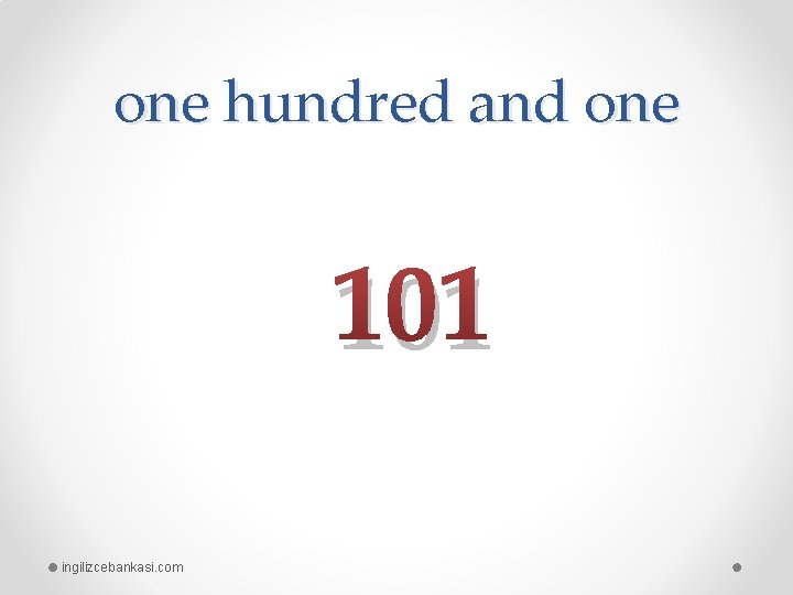 one hundred and one 101 ingilizcebankasi. com 