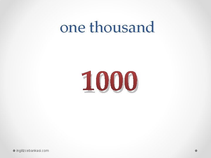 one thousand 1000 ingilizcebankasi. com 