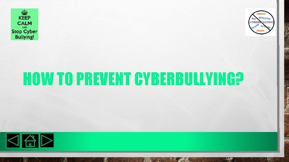 HOW TO PREVENT CYBERBULLYING? 