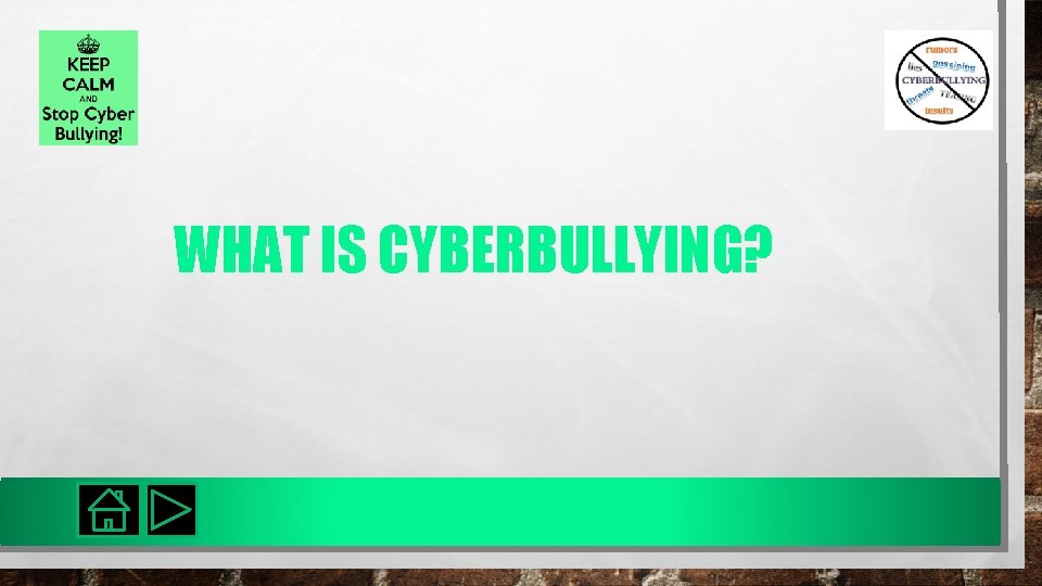 WHAT IS CYBERBULLYING? 