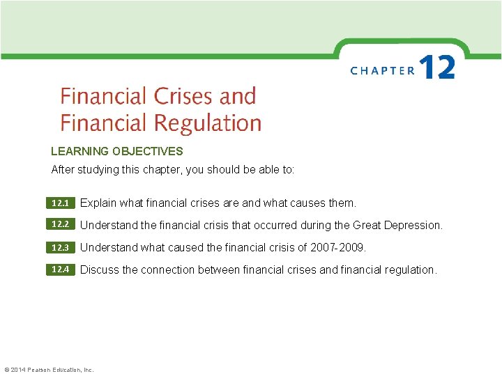 LEARNING OBJECTIVES After studying this chapter, you should be able to: 12. 1 Explain