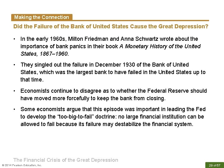 Making the Connection Did the Failure of the Bank of United States Cause the