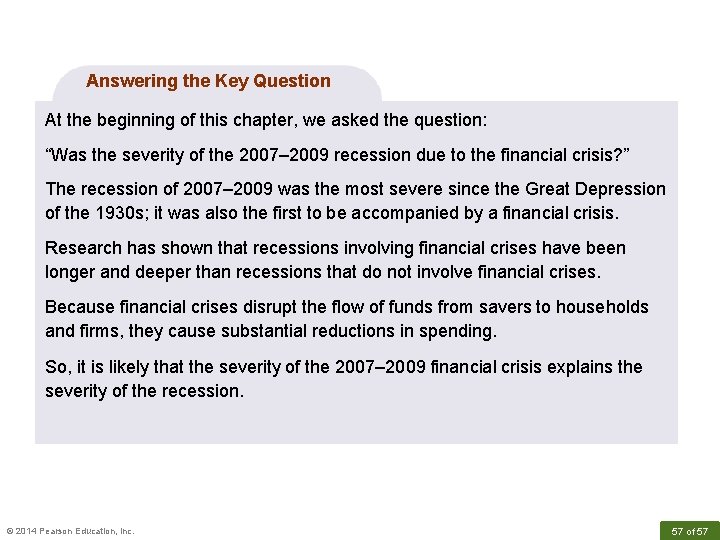 Answering the Key Question At the beginning of this chapter, we asked the question: