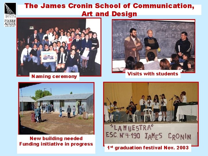 The James Cronin School of Communication, Art and Design Naming ceremony New building needed