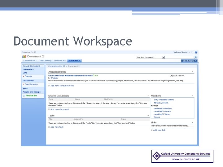 Document Workspace 
