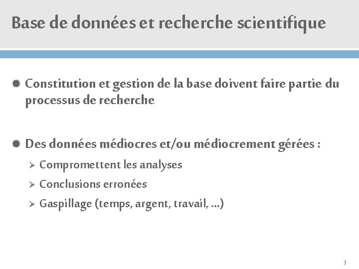 Construction dune base de donnes Dr JeanCharles DUFOUR