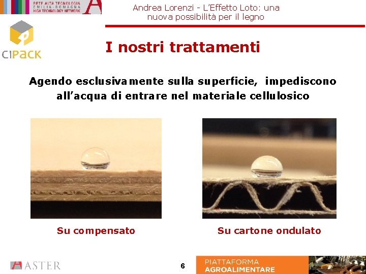 Andrea Lorenzi - L’Effetto Loto: una nuova possibilità per il legno I nostri trattamenti