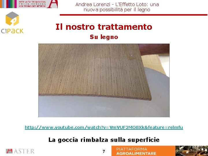 Andrea Lorenzi - L’Effetto Loto: una nuova possibilità per il legno Il nostro trattamento