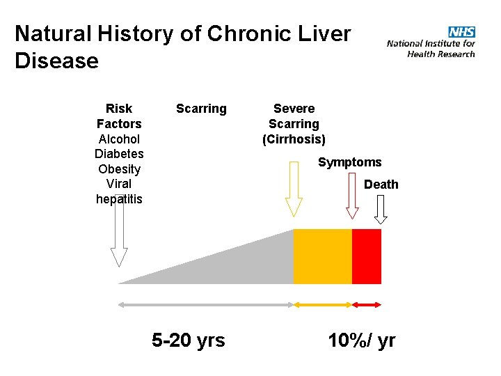 Natural History of Chronic Liver Disease Risk Factors Alcohol Diabetes Obesity Viral hepatitis Scarring