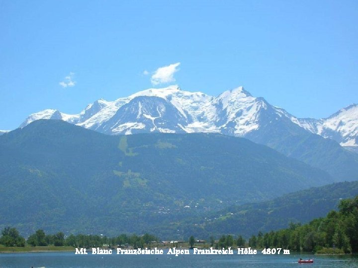 Mt. Blanc Französische Alpen Frankreich Höhe 4807 m 