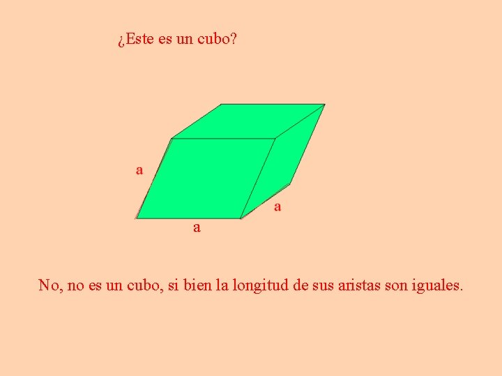 ¿Este es un cubo? a No, no es un cubo, si bien la longitud
