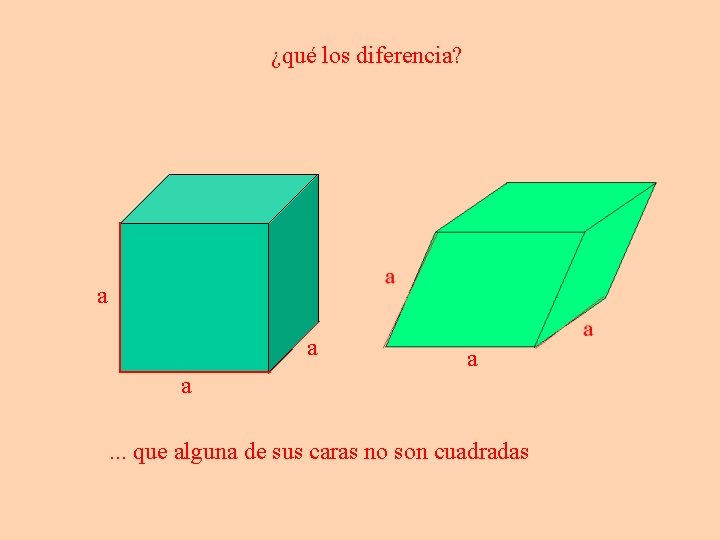 ¿qué los diferencia? a a. . . que alguna de sus caras no son