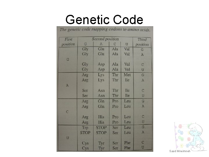 Genetic Code Saad Mneimneh 