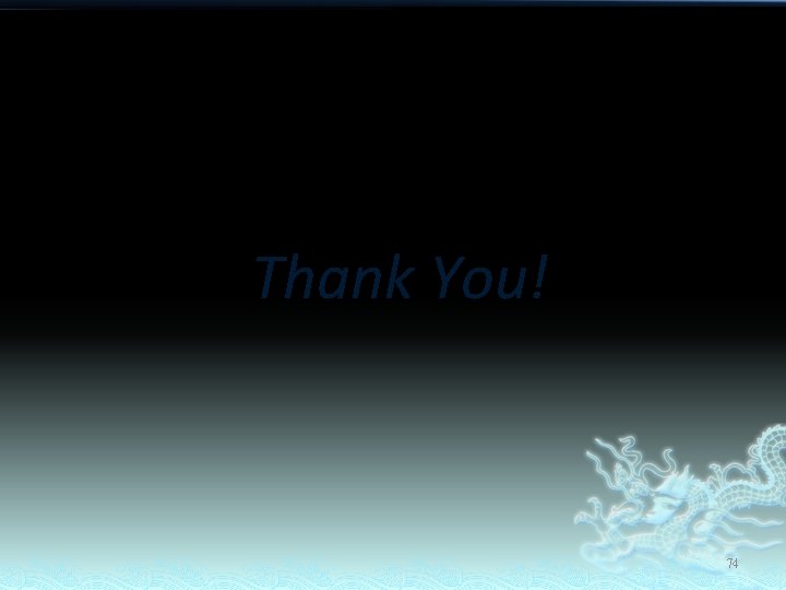 Thank You! 74 