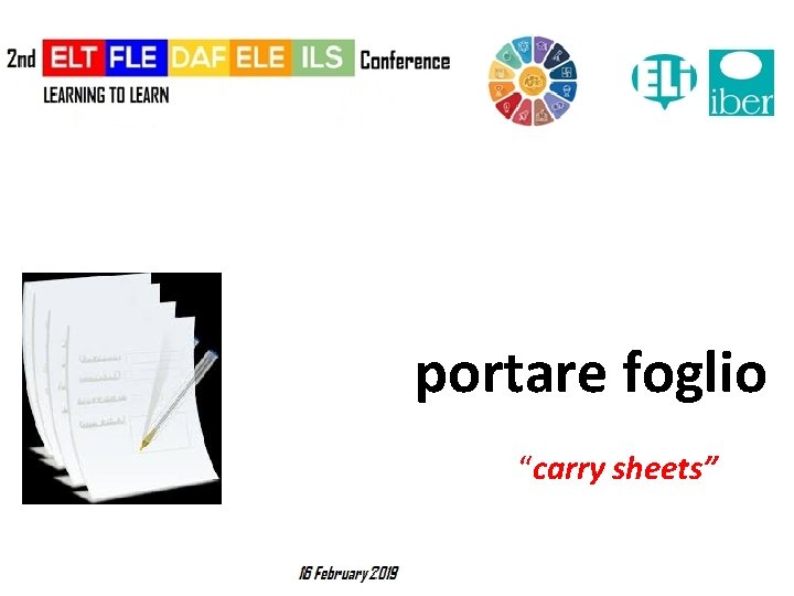 portare foglio “carry sheets” 