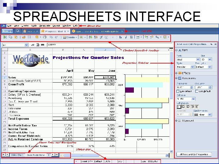 SPREADSHEETS INTERFACE 