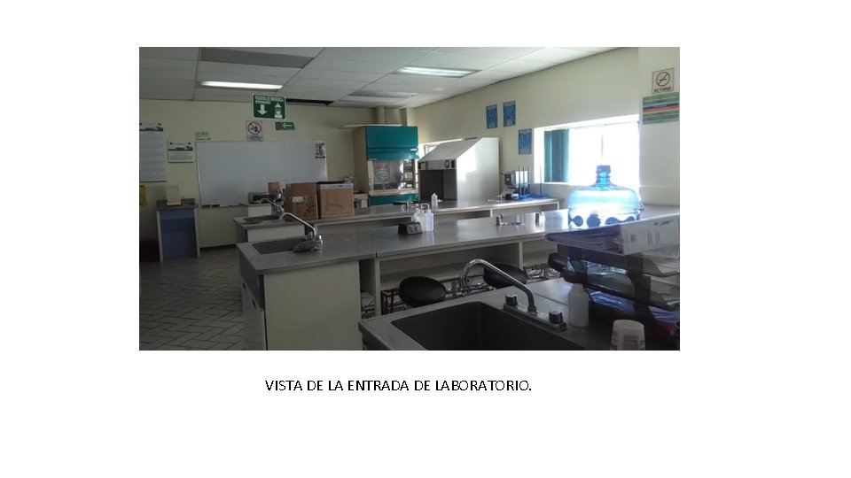 VISTA DE LA ENTRADA DE LABORATORIO. 