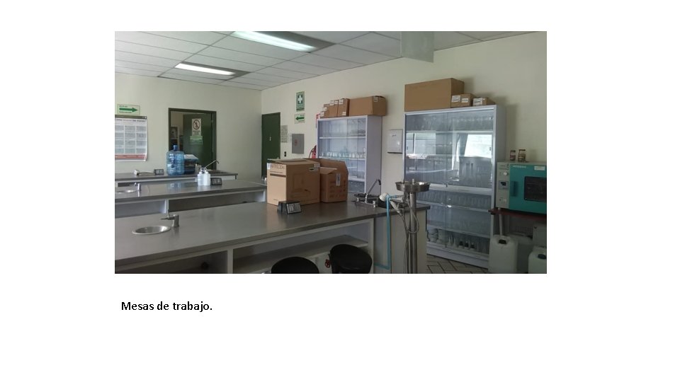 Mesas de trabajo. 