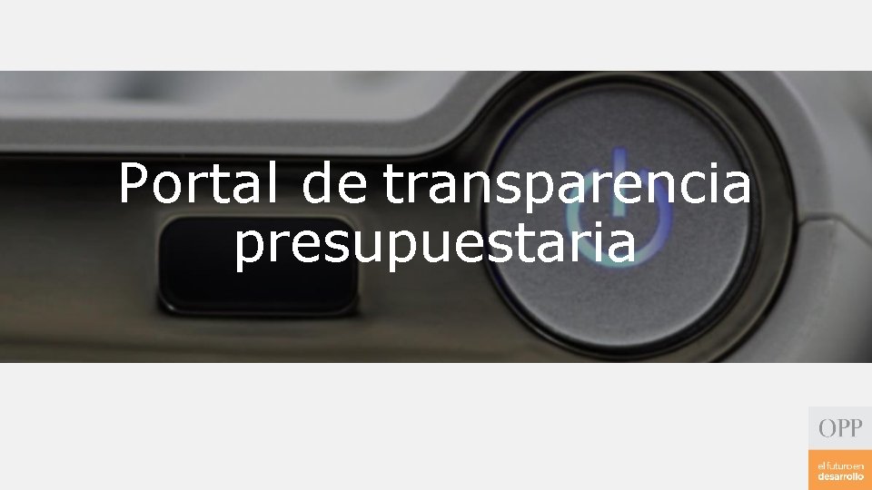 Portal de transparencia presupuestaria 