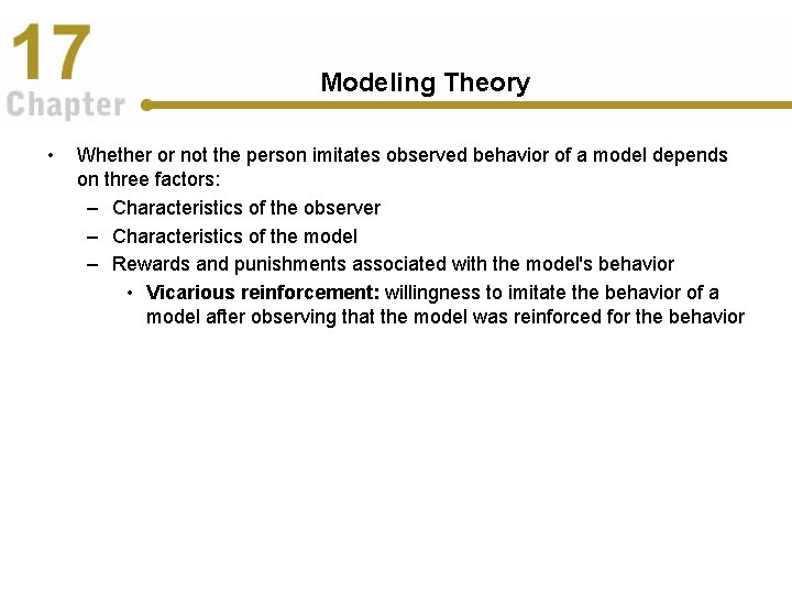 CHAPTER 17 BANDURAS SOCIALCOGNITIVE THEORY Assumptions of the